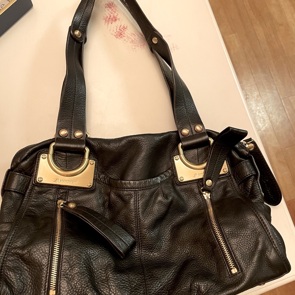 Makowsky Black Leather Purse
